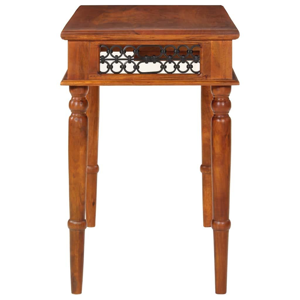 vidaXL Desk with Drawer 110x50x76 cm Solid Wood Acacia 4