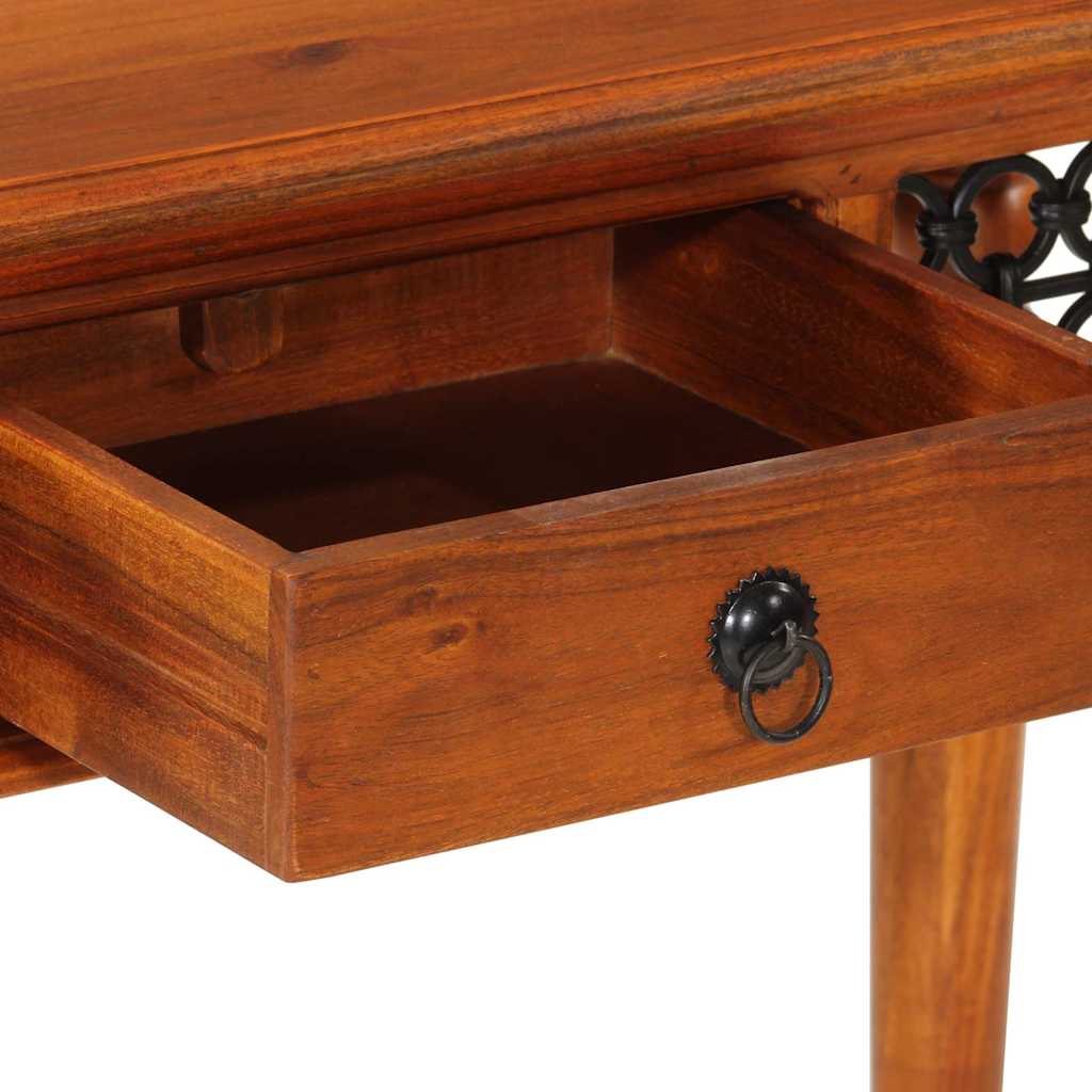 vidaXL Desk with Drawer 110x50x76 cm Solid Wood Acacia 6