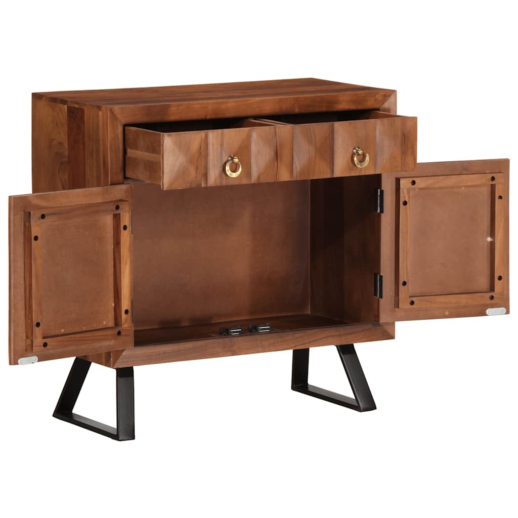 vidaXL Drawer Cabinet Honey Brown 70x35x70 cm Solid Wood Acacia 2