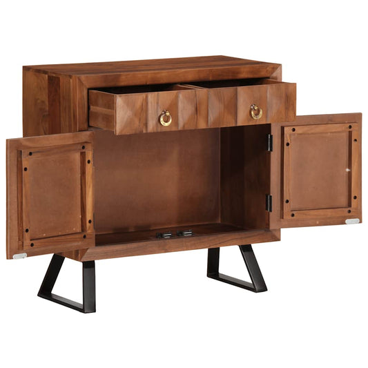 vidaXL Drawer Cabinet Honey Brown 70x35x70 cm Solid Wood Acacia 2
