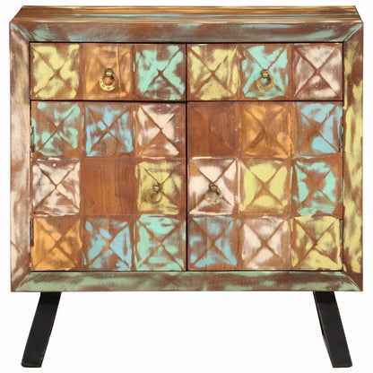 vidaXL Drawer Cabinet Multicolour 70x35x70 cm Solid Wood Reclaimed 3