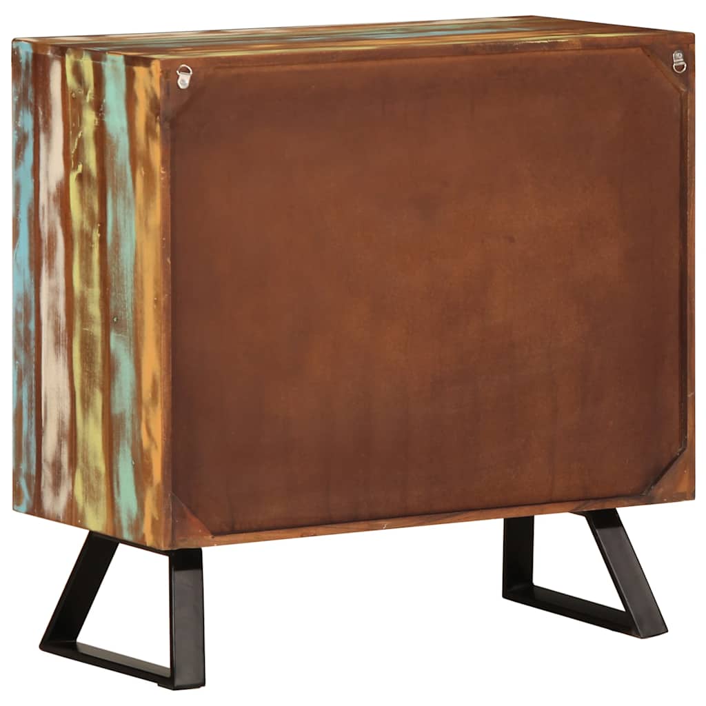 vidaXL Drawer Cabinet Multicolour 70x35x70 cm Solid Wood Reclaimed 5
