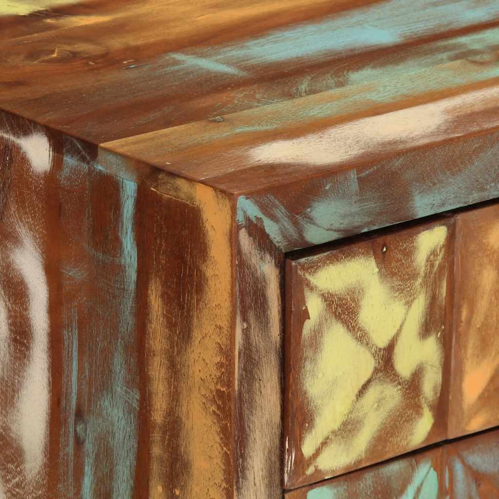 vidaXL Drawer Cabinet Multicolour 70x35x70 cm Solid Wood Reclaimed 6