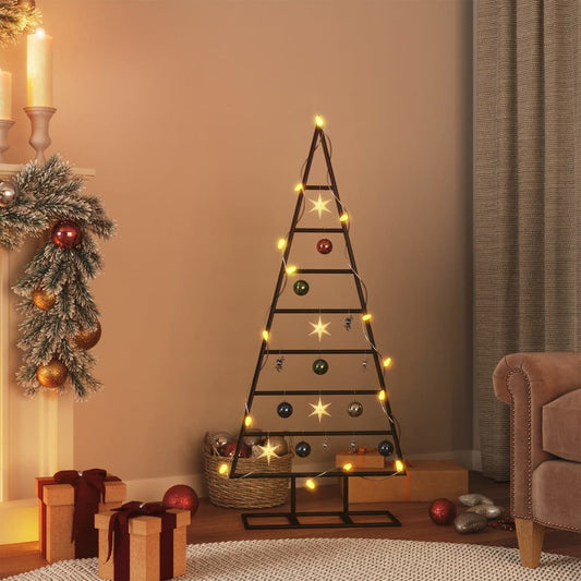 Metal Christmas Tree KUOPIO Steel without LED Black 125 cm