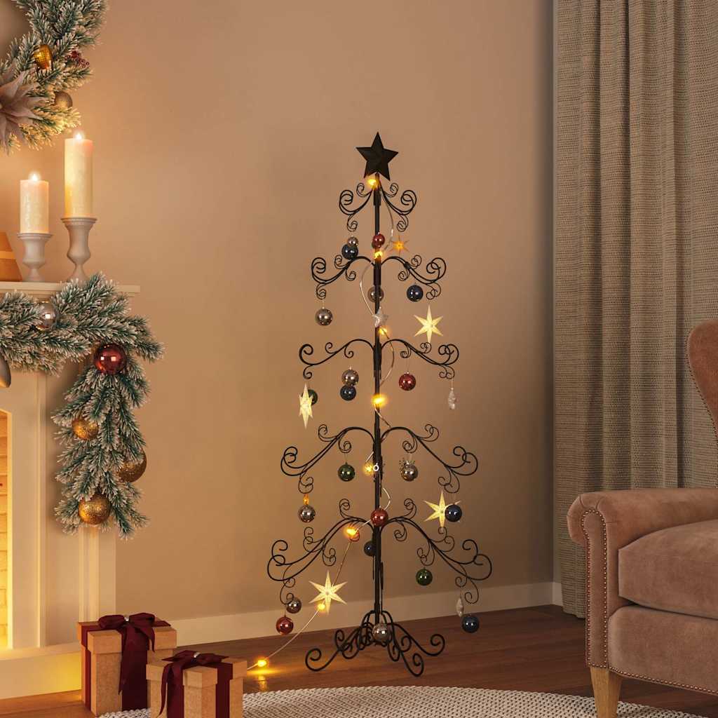 Metal Christmas Tree KUOPIO Steel Black 150 cm