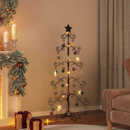 Metal Christmas Tree KUOPIO Steel Black 150 cm