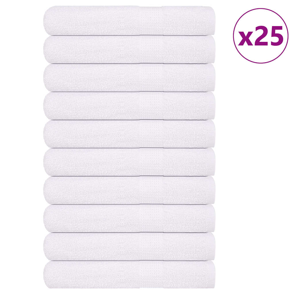 vidaXL Towels "FROGN" 25 pcs White 100x200 cm 360 gsm 2