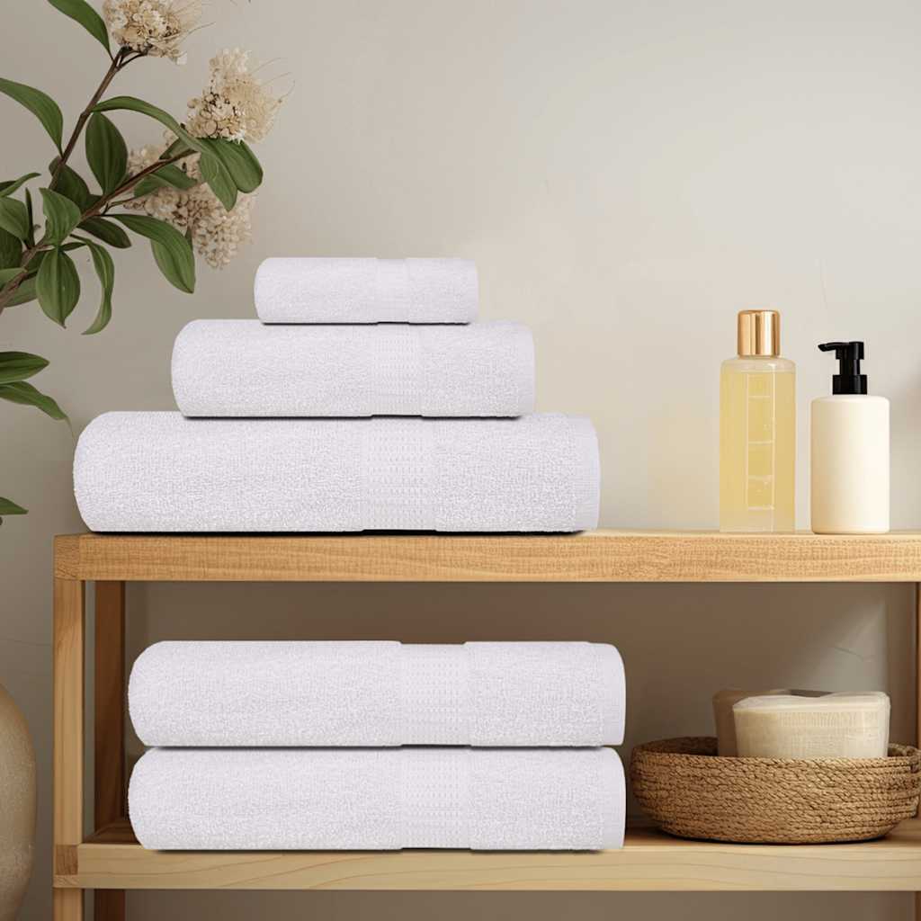 vidaXL Towels "FROGN" 25 pcs White 100x200 cm 360 gsm 1