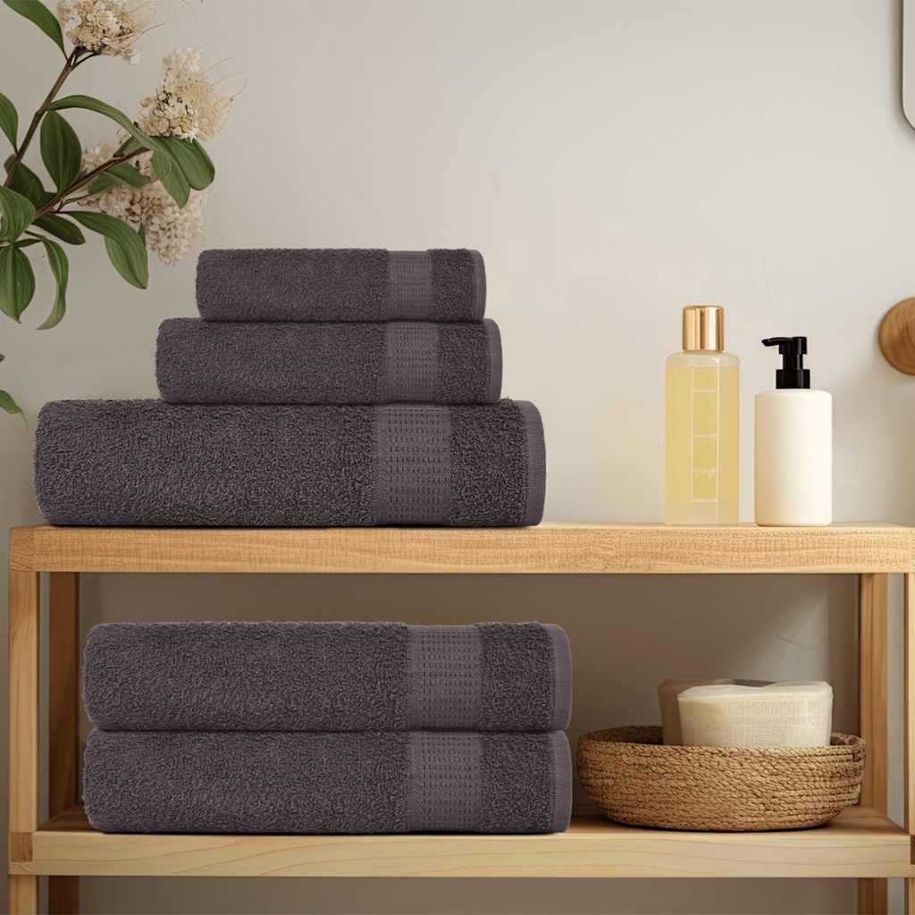 vidaXL Towels "FROGN" 25 pcs Anthracite 100x200 cm 360 gsm 1