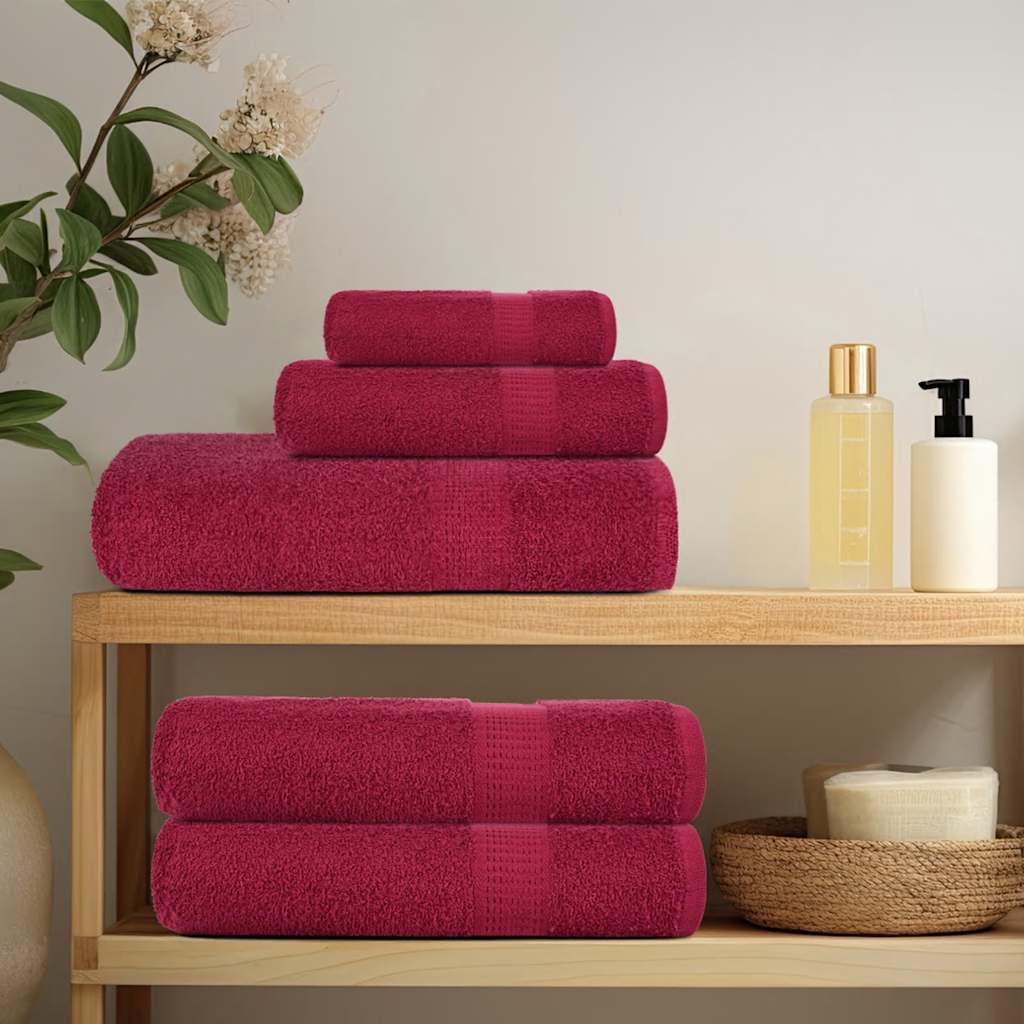 Bath Towels "FROGN" 100x150 cm 360 gsm 10 pcs Bordeaux