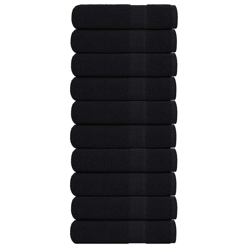 Hand Towels "FROGN" 50x100 cm 360 gsm 10 pcs Black