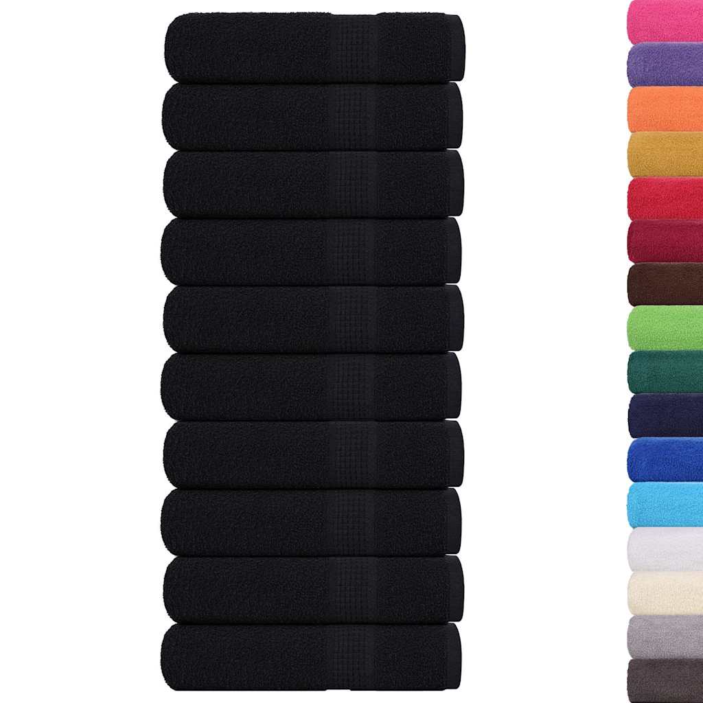 Hand Towels "FROGN" 50x100 cm 360 gsm 10 pcs Black