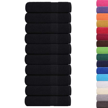 Hand Towels "FROGN" 50x100 cm 360 gsm 10 pcs Black