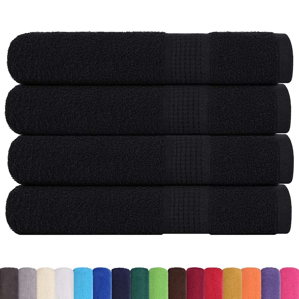 Sauna Towels "FROGN" 80x200 cm 360 gsm 4 pcs Black