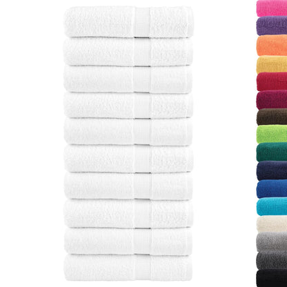 vidaXL Premium Hand Towels "SOLUND" 50 pcs White 50x100 cm 600 gsm 2