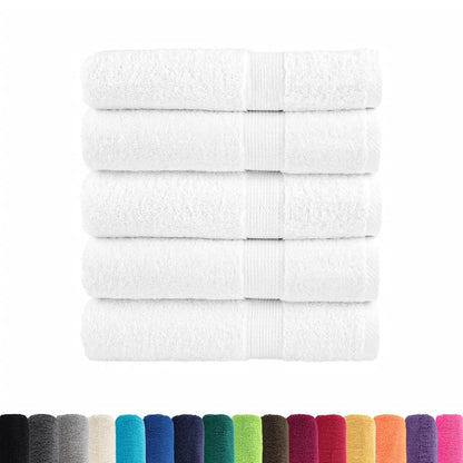 vidaXL Premium Bath Towels "SOLUND" 25 pcs White 100x150 cm 600 gsm 3