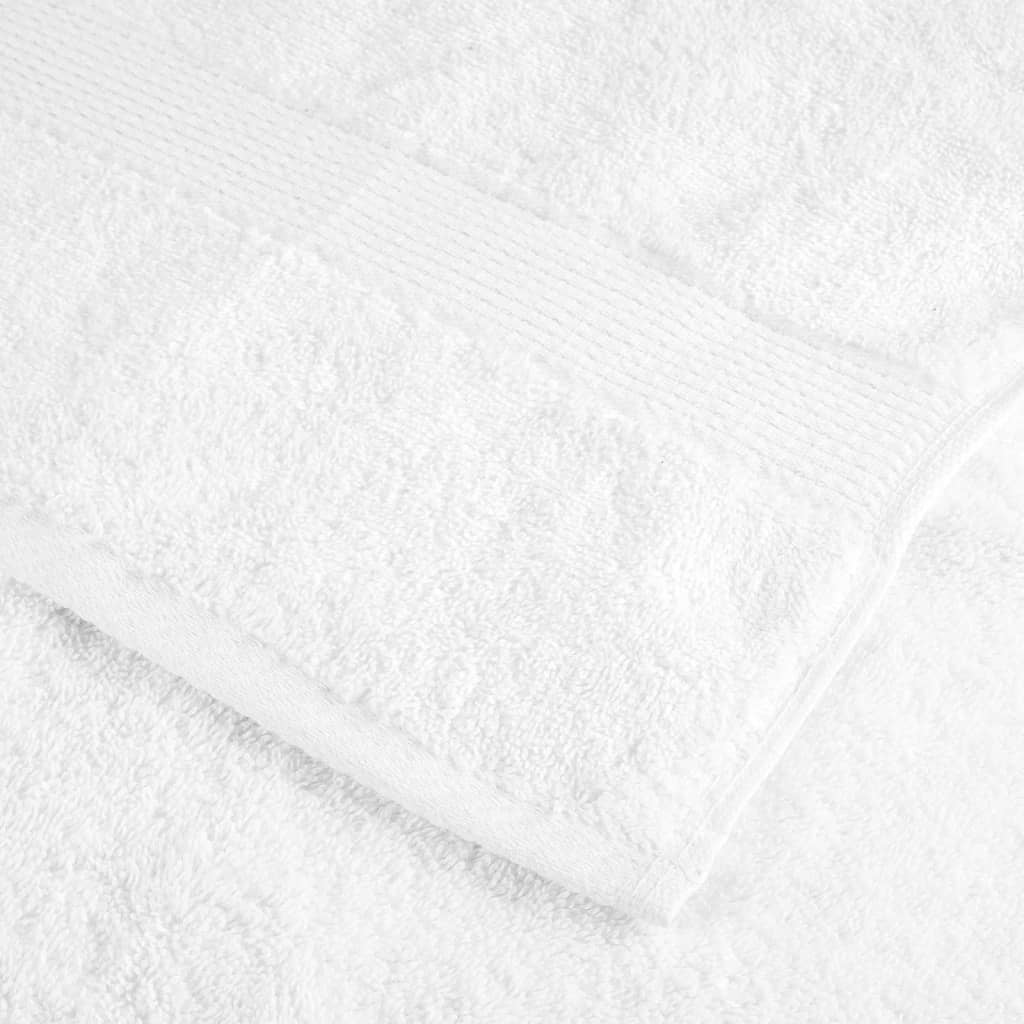 vidaXL Premium Bath Towels "SOLUND" 25 pcs White 100x150 cm 600 gsm 6