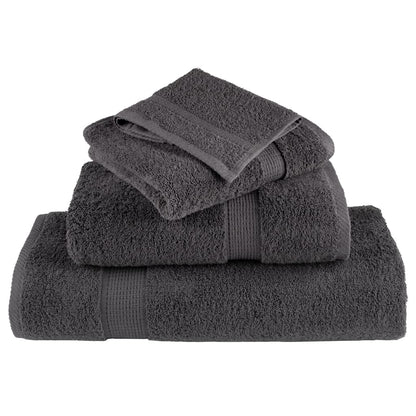 vidaXL Premium Hand Towels "SOLUND" 50 pcs Anthracite 50x100cm 600 gsm 4