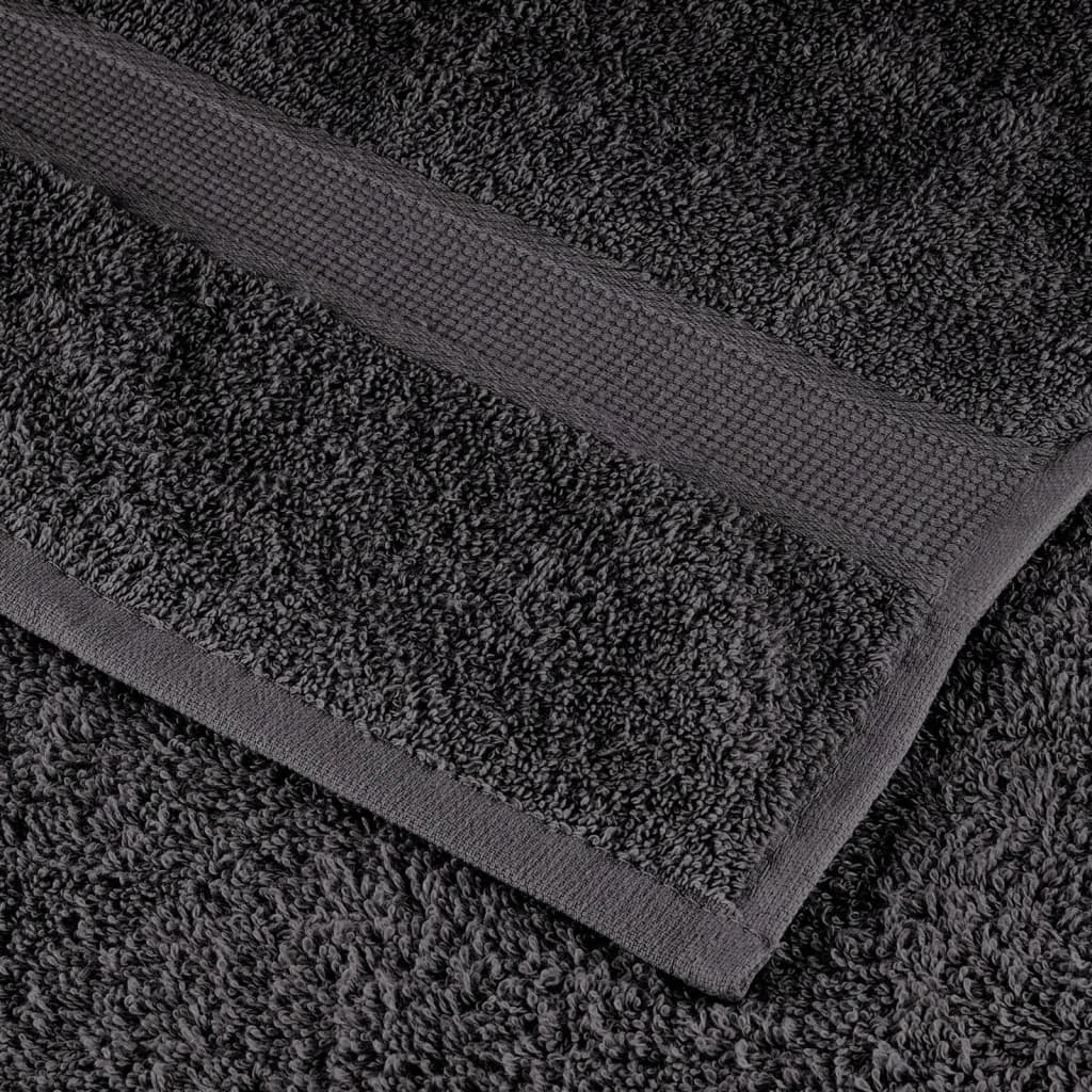 vidaXL Premium Hand Towels "SOLUND" 50 pcs Anthracite 50x100cm 600 gsm 6