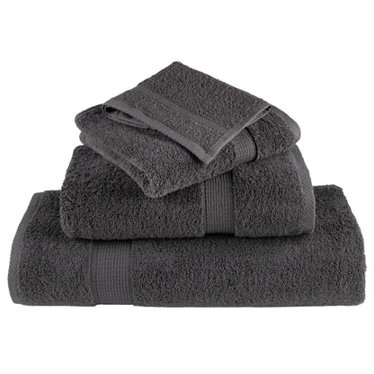 vidaXL Premium Bath Towels SOLUND 50 pcs Anthracite 100x150 cm 600 gsm 4