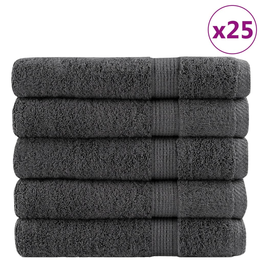 vidaXL Premium Sauna Towels SOLUND 50 pcs Anthracite 80x200 cm 600 gsm 2