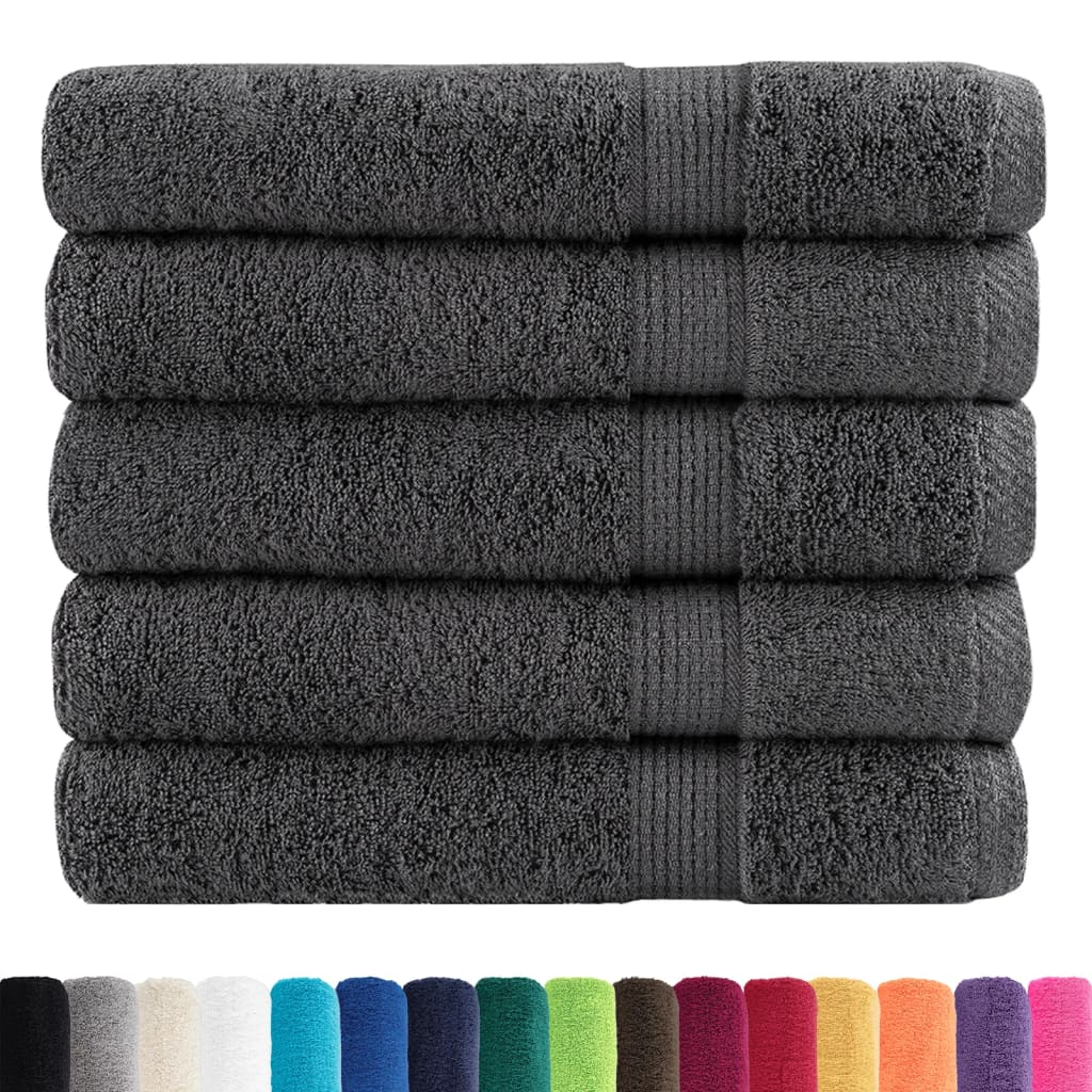 vidaXL Premium Sauna Towels SOLUND 50 pcs Anthracite 80x200 cm 600 gsm 3