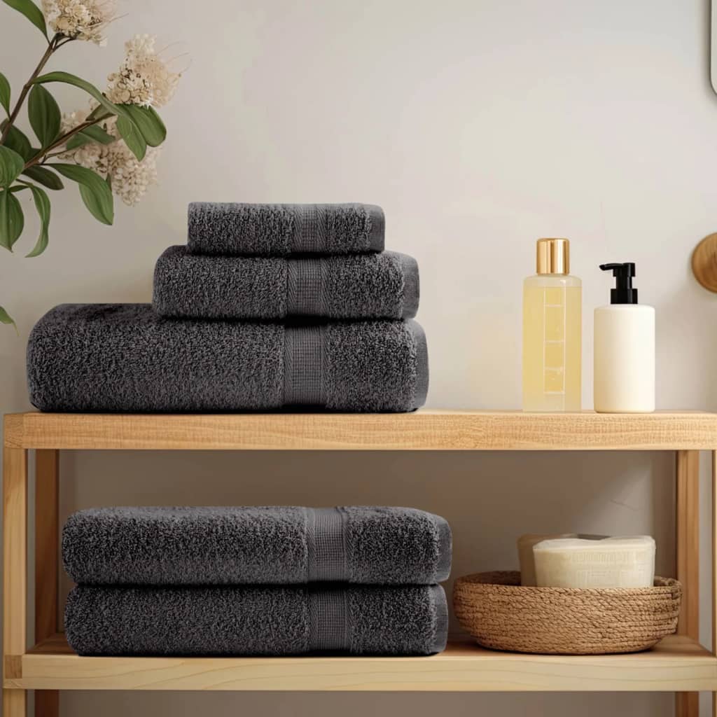 vidaXL Premium Sauna Towels SOLUND 50 pcs Anthracite 80x200 cm 600 gsm 1