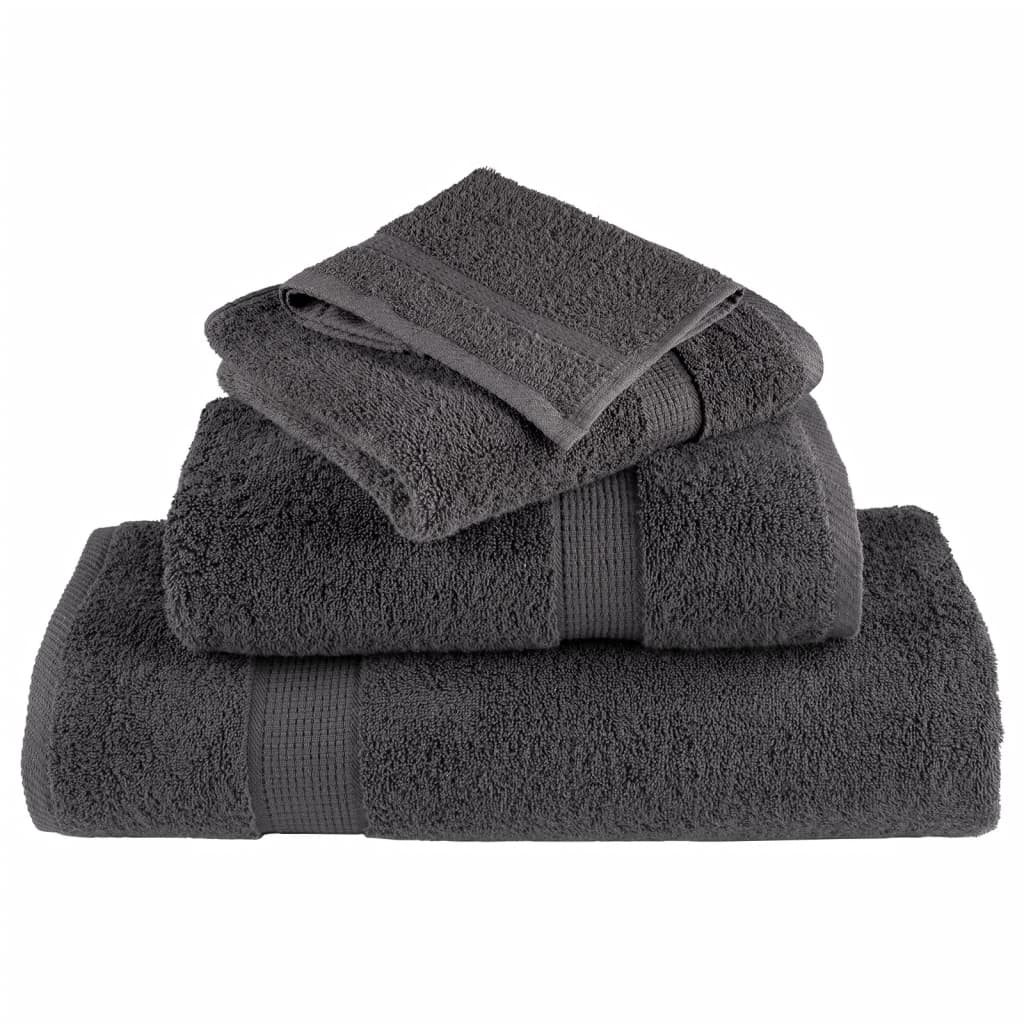 vidaXL Premium Sauna Towels SOLUND 50 pcs Anthracite 80x200 cm 600 gsm 4