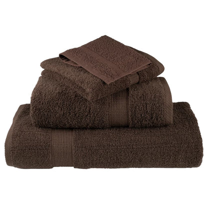 vidaXL Premium Towels "SOLUND" 10 pcs Brown 100x200 cm 600 gsm 4