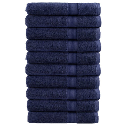 vidaXL Premium Towels "SOLUND" 10 pcs Navy Blue 100x200 cm 600 gsm 1