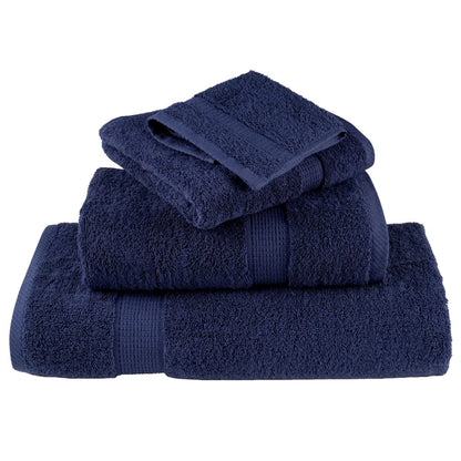 vidaXL Premium Towels "SOLUND" 10 pcs Navy Blue 100x200 cm 600 gsm 4