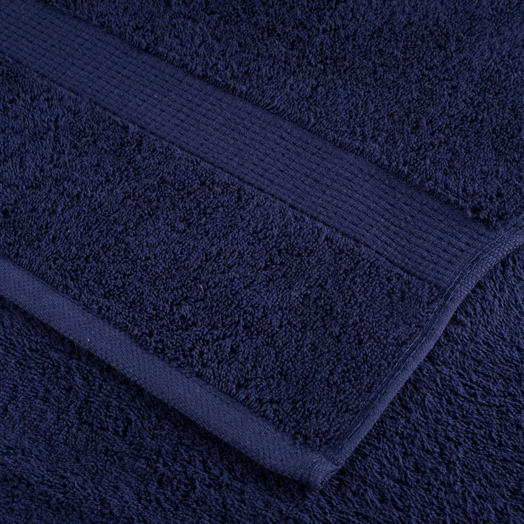vidaXL Premium Towels "SOLUND" 10 pcs Navy Blue 100x200 cm 600 gsm 6
