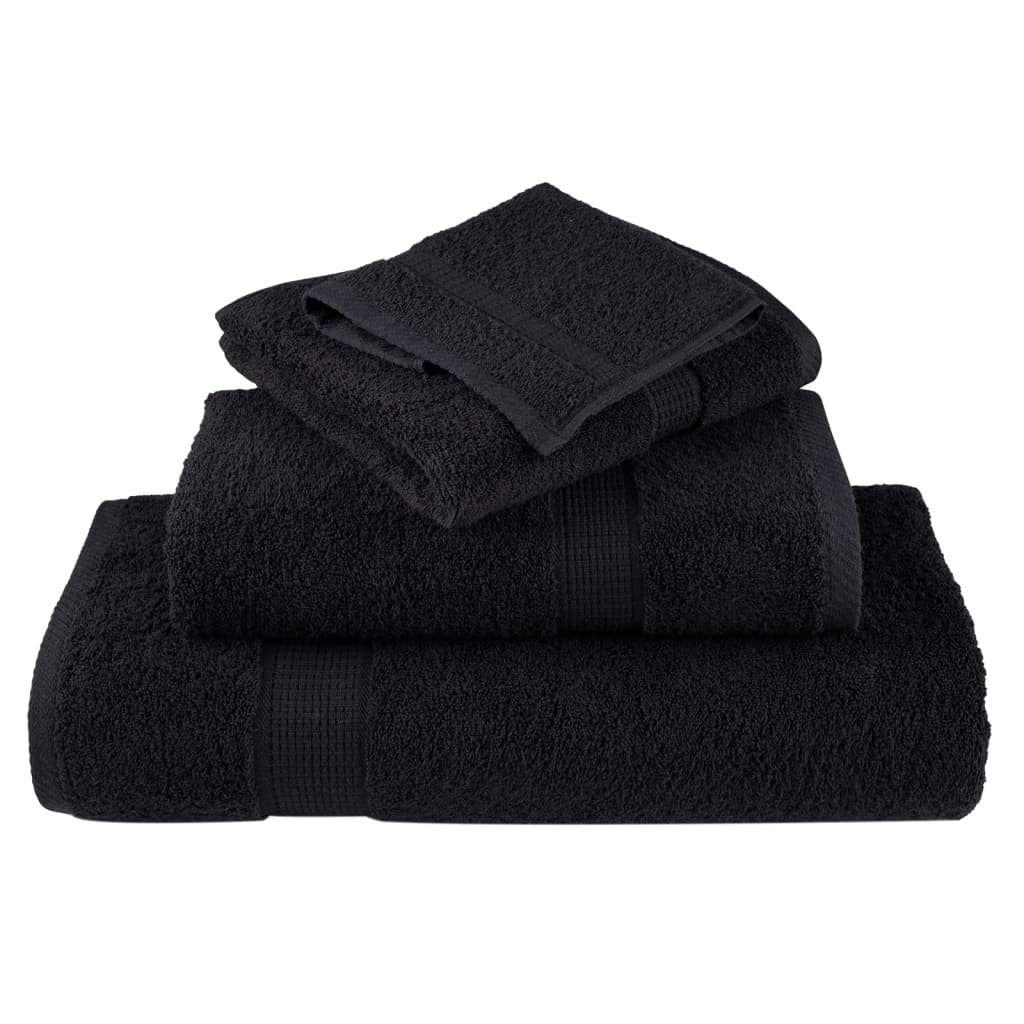 Premium Shower Towels SOLUND 70x140 cm 600 gsm 10 pcs Black