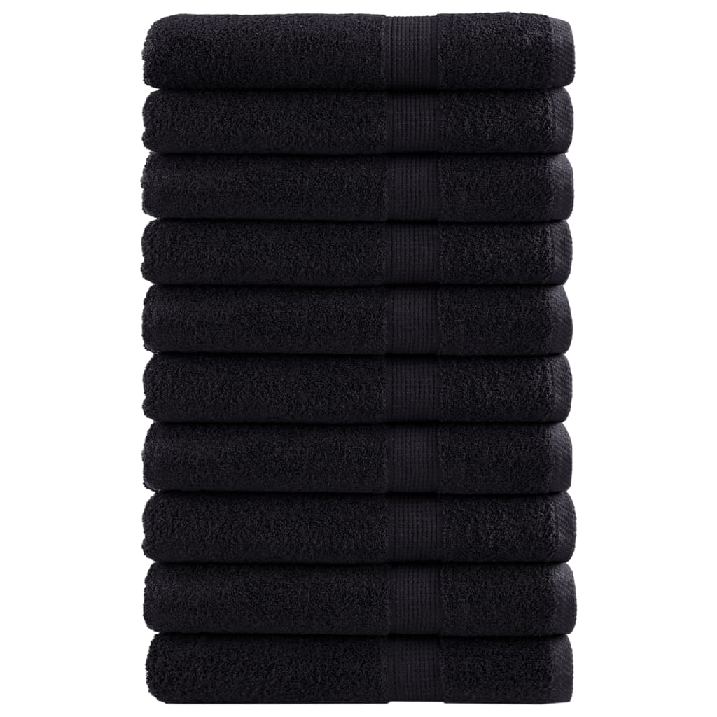 Premium Sauna Towels SOLUND 80x200 cm 600 gsm 10 pcs Black