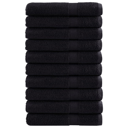 Premium Sauna Towels SOLUND 80x200 cm 600 gsm 10 pcs Black