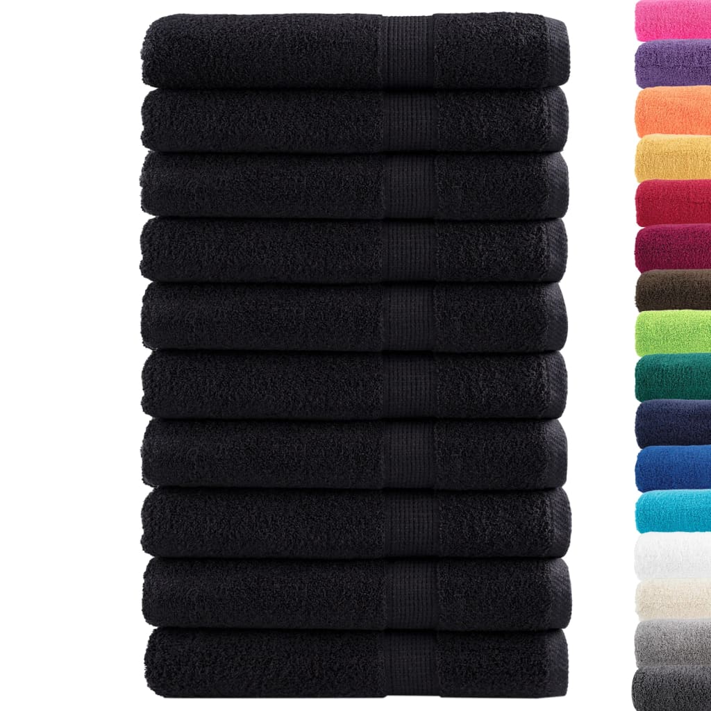 Premium Sauna Towels SOLUND 80x200 cm 600 gsm 10 pcs Black
