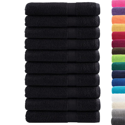 Premium Sauna Towels SOLUND 80x200 cm 600 gsm 10 pcs Black