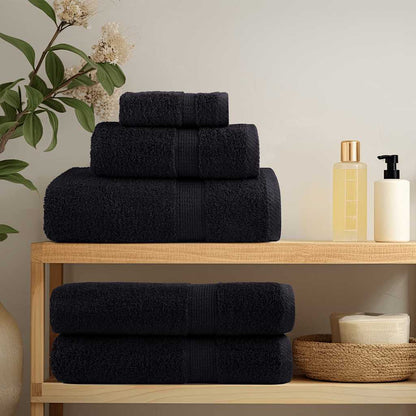8 Piece Premium Towel Set SOLUND 600 gsm Black