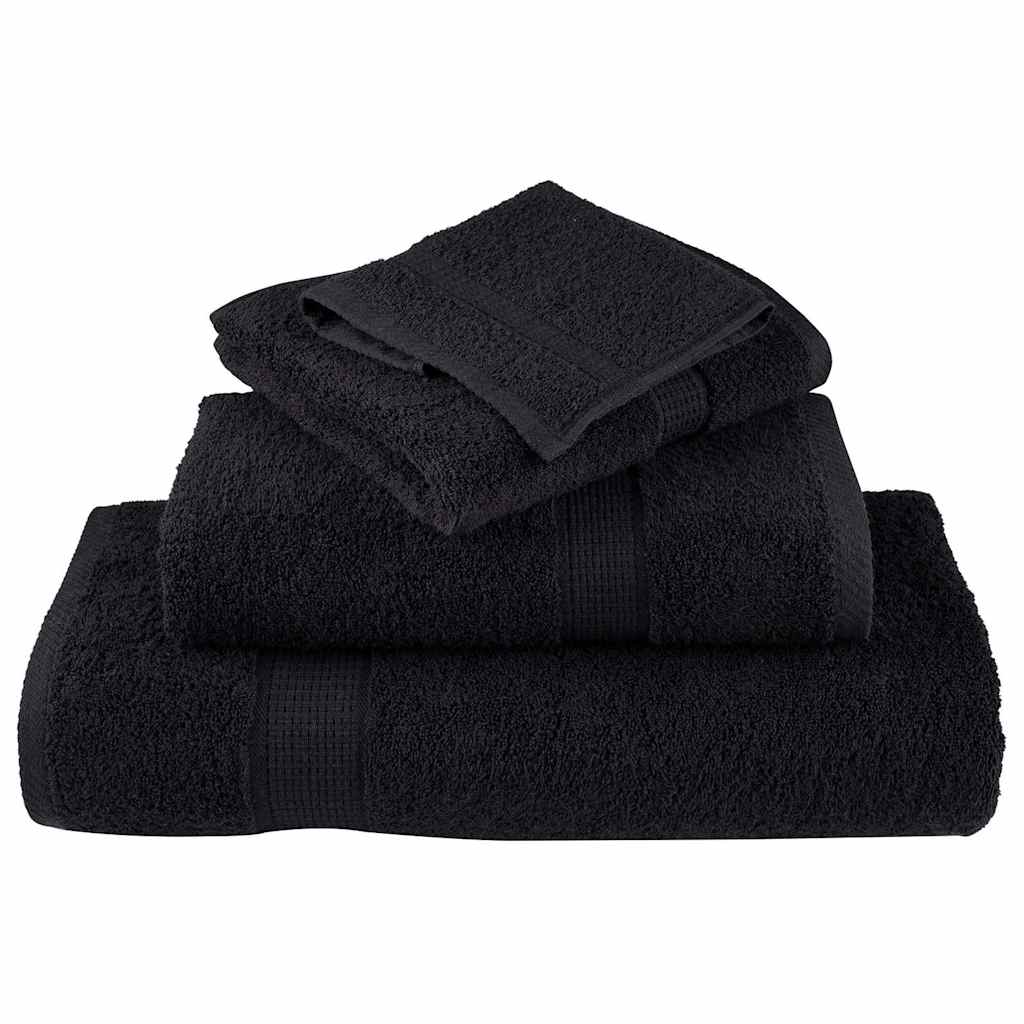 8 Piece Premium Towel Set SOLUND 600 gsm Black