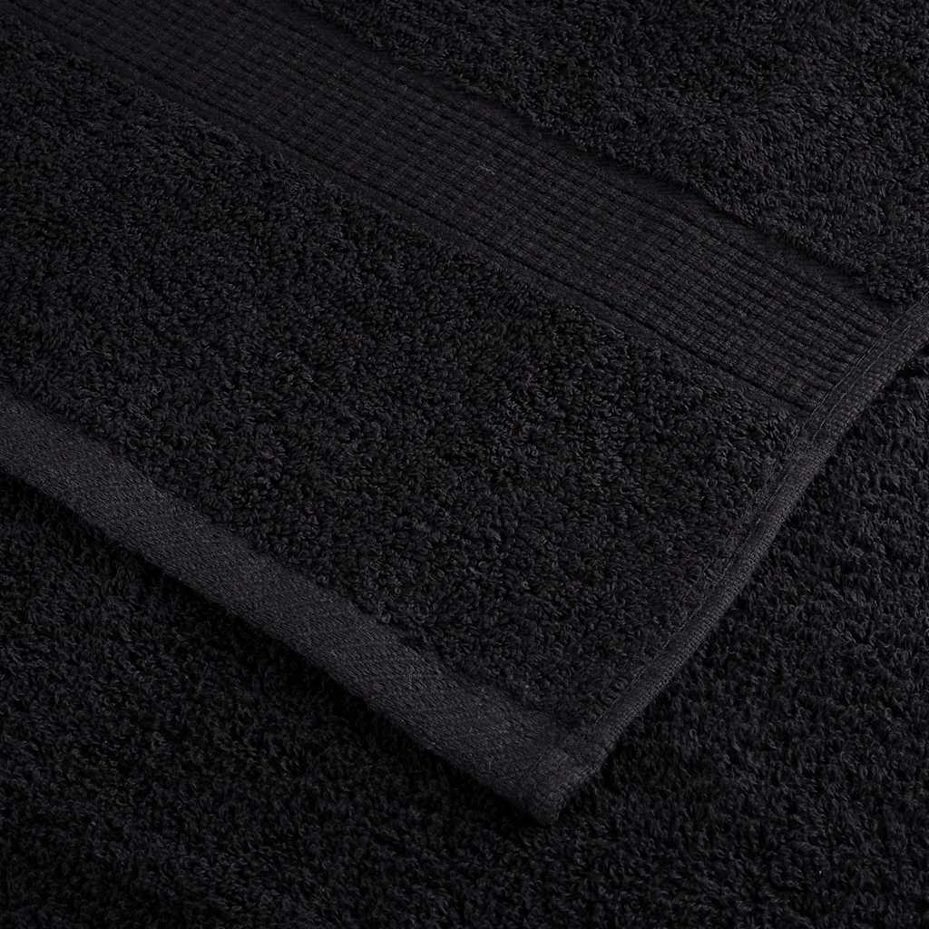 8 Piece Premium Towel Set SOLUND 600 gsm Black