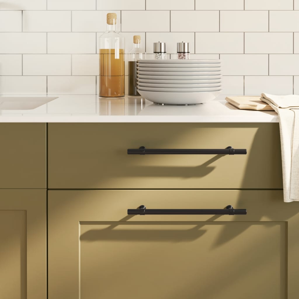Cabinet Handles Stainless Steel 20 pcs Black 192 mm