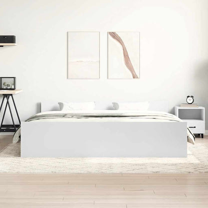 Bed Frame without Mattress 160x200 cm White