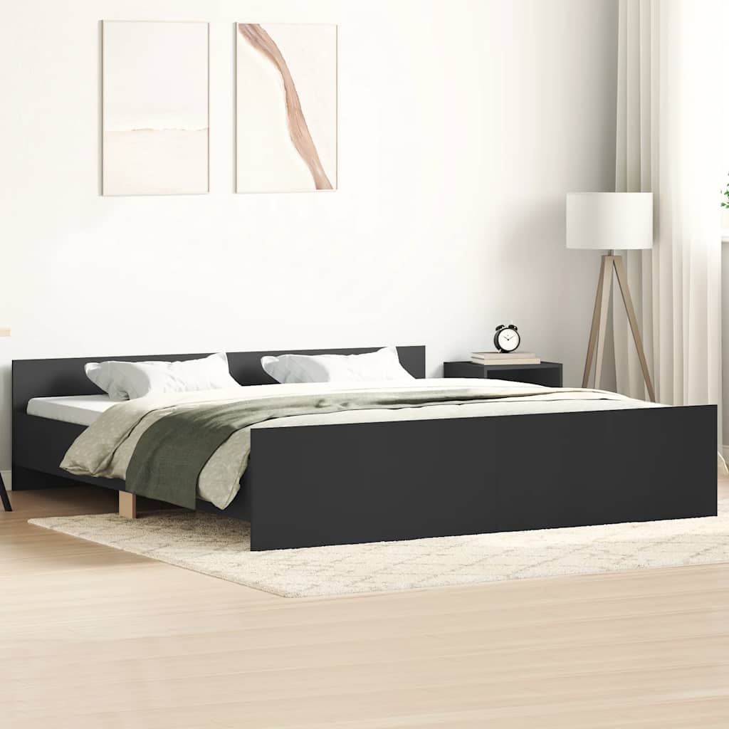 Bed Frame without Mattress 160x200 cm Black