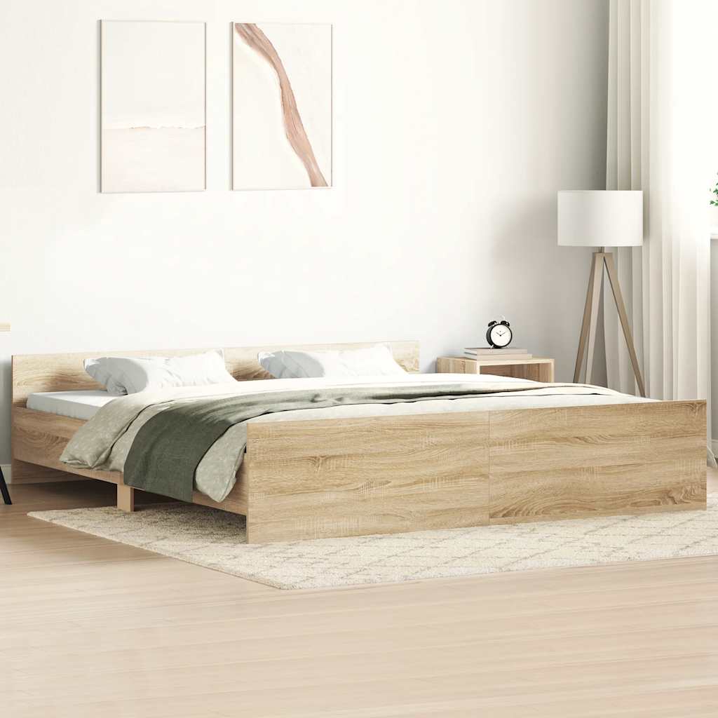 Bed Frame without Mattress 180x200 cm Sonoma oak