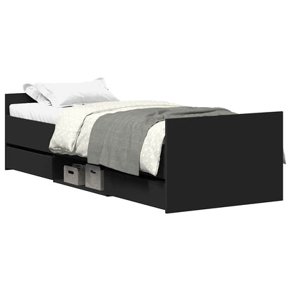 Bed Frame without Mattress 90x200 cm Black