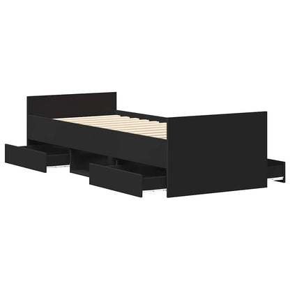 Bed Frame without Mattress 90x200 cm Black