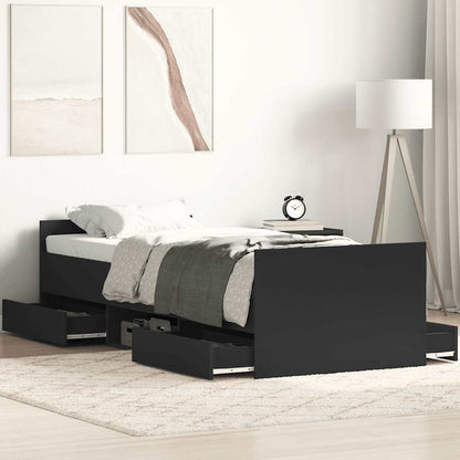 Bed Frame without Mattress 90x200 cm Black
