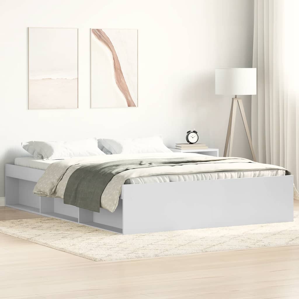 Bed Frame without Mattress 140x200 cm White