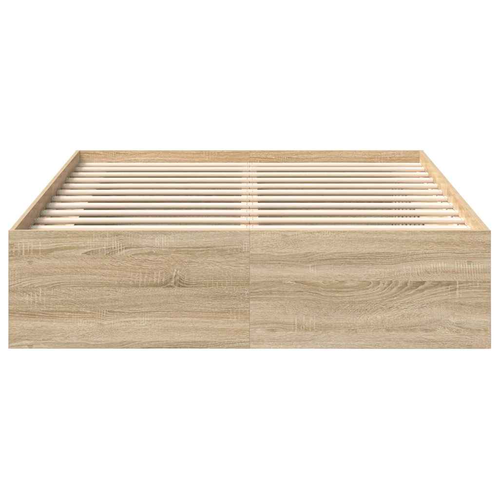 Bed Frame without Mattress 140x200 cm Sonoma oak