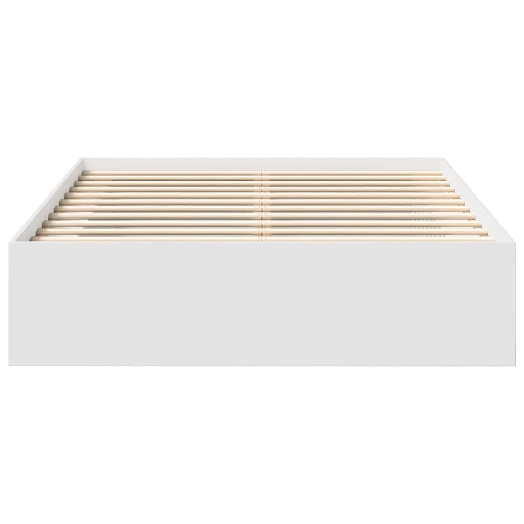 Bed Frame without Mattress 160x200 cm White